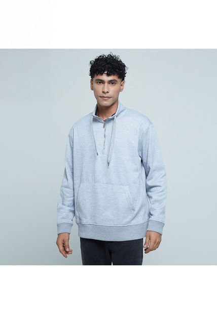 Buzo Para Hombre Cuello Alto O Cuello Tortuga Color Gris  Marca Ostu #60060321