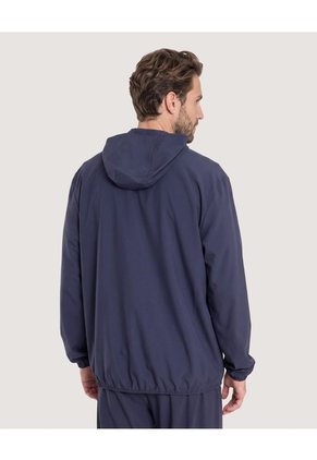 Chaqueta Packable Con Capota Para Hombre Azul Ostu