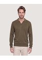 Saco Tejido Cuello Polo  Para Hombre Verde Ostu de Ostu