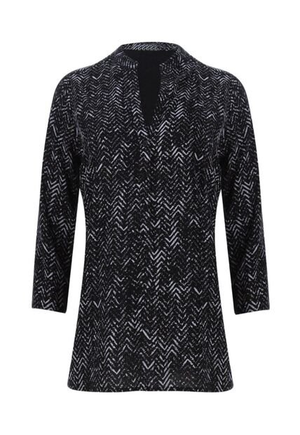 Blusa Para Mujer Manga 3/4 Color Negro Marca Ostu #40120456