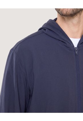 Chaqueta Packable Con Capota Para Hombre Azul Ostu