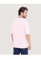 Camiseta Oversize Con Bolsillo  Para Hombre Rosa Ostu de Ostu
