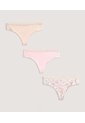 Panty Tanga Con Encaje Pack X3 X3 Para Mujer Surtido Ostu de Ostu