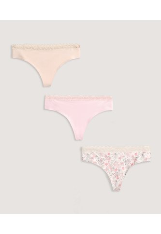 Panty Tanga Con Encaje Pack X3 X3 Para Mujer Surtido Ostu Ostu