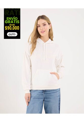 Buzo Para Mujer Hoodie Color Crema Marca Ostu #40060405 Ostu