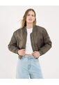 Chaqueta Para Mujer Bomber Color Verde  Marca Ostu #40080217 de Ostu