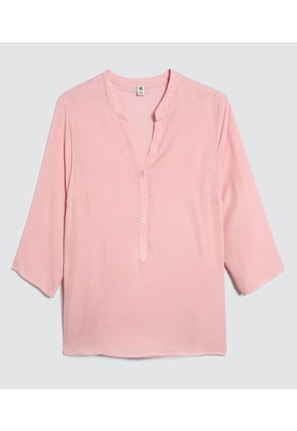 Blusa Para Mujer Manga 3/4 Color Rosado  Marca Ostu #40120927