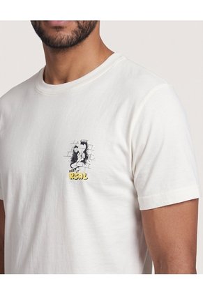 Camiseta Mickey Stay True Para Hombre Marfil Ostu