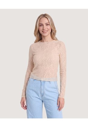 Camiseta Mesh Textura Orgánica Para Mujer Piel Ostu
