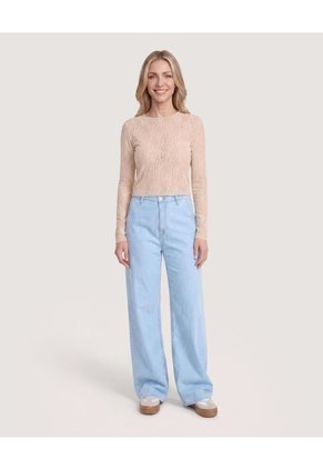 Camiseta Mesh Textura Orgánica Para Mujer Piel Ostu