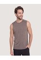Camiseta Active Jaspe Texturizada  Para Hombre Café Ostu de Ostu