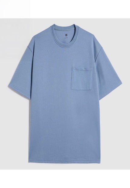 Camiseta Para Hombre Manga Corta Color Azul  Marca Ostu #60091412