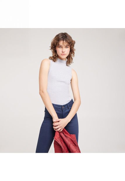 Camiseta Para Mujer Manga Sisa Color Gris  Marca Ostu #40091510