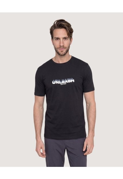 Camiseta Active Unleash  Para Hombre Negro Ostu