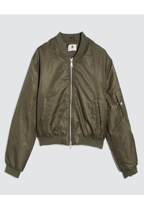 Chaqueta Para Mujer Bomber Color Verde Marca Ostu #40080217