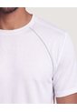 Camiseta Active Costuras Contraste  Para Hombre Blanco Ostu de Ostu