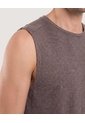 Camiseta Active Jaspe Texturizada  Para Hombre Café Ostu de Ostu