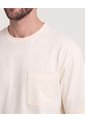 Camiseta Oversize Con Bolsillo  Para Hombre Crema Ostu de Ostu
