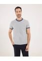 Camiseta Para Hombre Manga Corta Color Gris  Marca Ostu #60090902 de Ostu