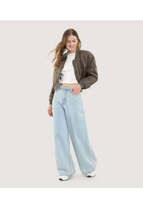 Chaqueta Para Mujer Bomber Color Verde  Marca Ostu #40080217