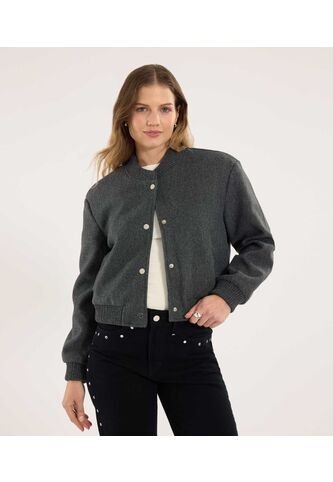 Chaqueta Para Mujer Bomber Color Gris Marca Ostu #40080221 Ostu