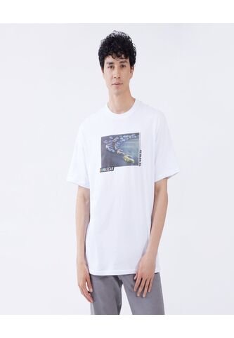 Camiseta Para Hombre Manga Corta Color Blanco Marca Ostu #60091013 Ostu