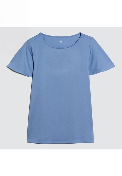 Camiseta Para Mujer Manga Corta Color Azul  Marca Ostu #40091969