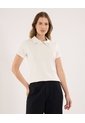 Polo Para Mujer Manga Corta Color Crudo Marca Ostu #40110181 de Ostu
