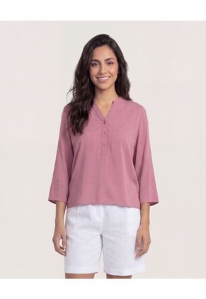 Blusa Para Mujer Manga 3/4 Color Morado Marca Ostu #40121228