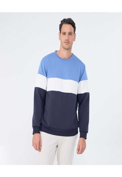 Buzo Para Hombre Cuello Redondo Color Azul Medio Marca Ostu #60060495
