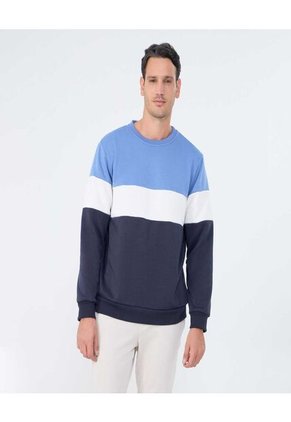 Buzo Para Hombre Cuello Redondo Color Azul Medio Marca Ostu #60060495