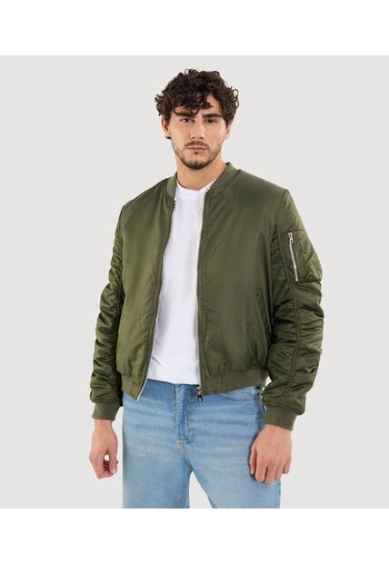 Chaqueta Para Hombre Bomber Color Verde  Marca Ostu #60080143