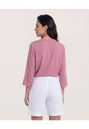 Blusa Para Mujer Manga 3/4 Color Morado Marca Ostu #40121228