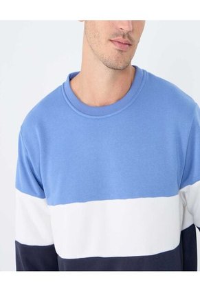 Buzo Para Hombre Cuello Redondo Color Azul Medio Marca Ostu #60060495