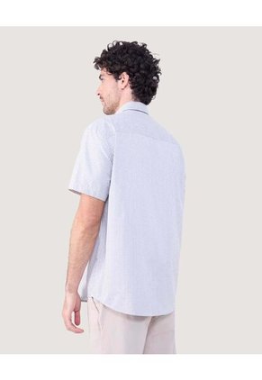 Camisa Para Hombre Manga Corta Con Bolsillo Cuello Casual M Color Gris  Marca Ostu #60010798