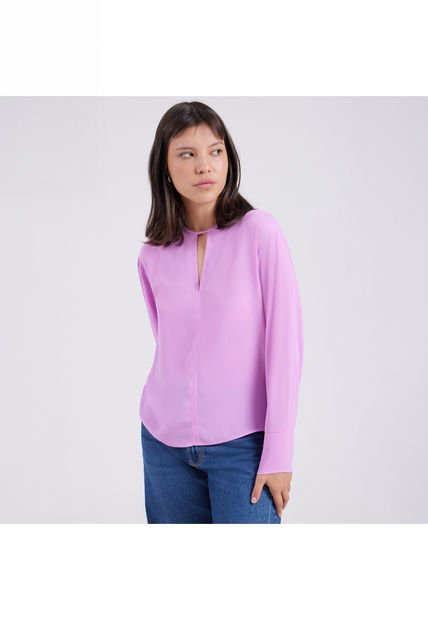 Blusa Para Mujer Manga Larga Color Morado Marca Ostu #40120881