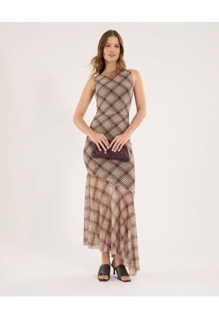 Vestido Para Mujer M/Sisa Largo Color Café Marca Ostu #40170333