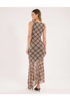 Vestido Para Mujer M/Sisa Largo Color Café Marca Ostu #40170333