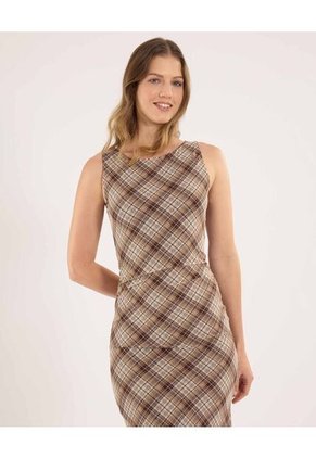 Vestido Para Mujer M/Sisa Largo Color Café Marca Ostu #40170333