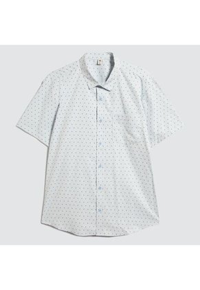 Camisa Para Hombre Manga Corta Con Bolsillo Color Azul Marca Ostu #60010750