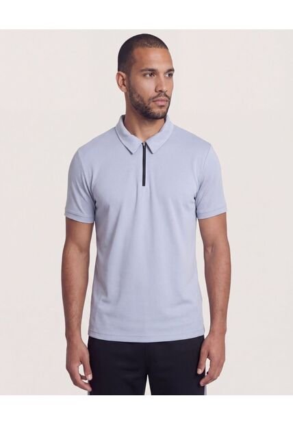 Polo  Para Hombre Cuello Maquina Sin Bolsillo Color Gris Marca Ostu #60110829