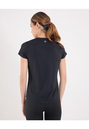 Camiseta Para Mujer Manga Corta Cuello Redondo Color Negro Marca Ostu #40092714