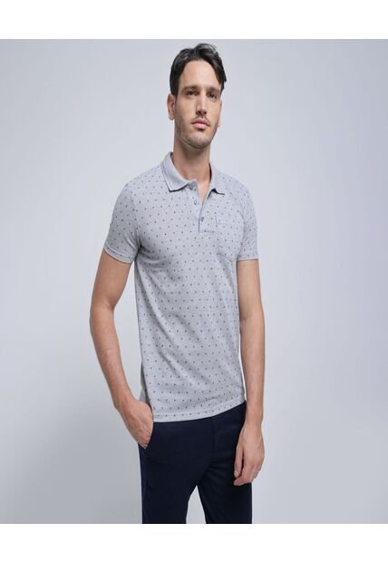 Polo Para Hombre Cuello Tejido Con Bolsillo Color Gris  Marca Ostu #60110679