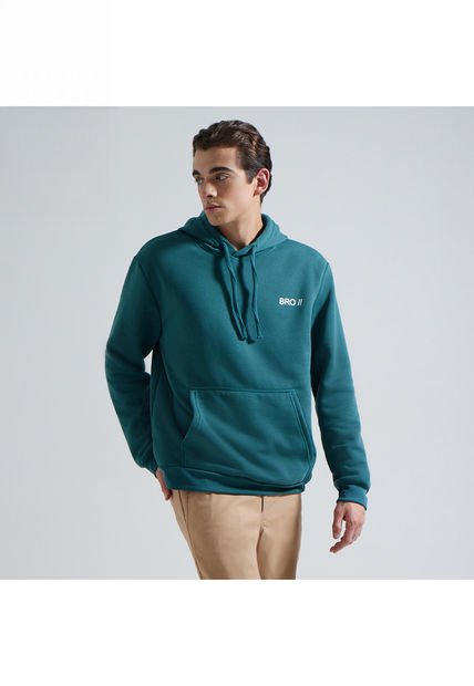 Buzo Para Hombre Hoodie Color Verde  Marca Ostu #60060276