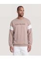 Buzo  Para Hombre Cuello Redondo Color Beige Marca Ostu #60060600 de Ostu
