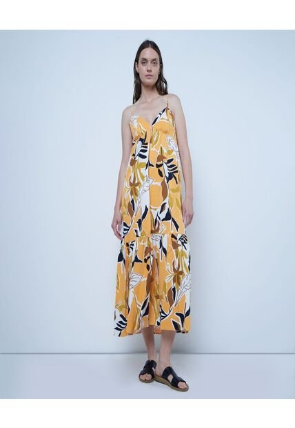 Vestido Para Mujer Manga Sisa Color Naranja Marca Ostu #40170241