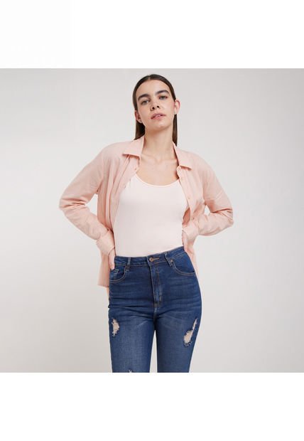 Camiseta Para Mujer Manga Sisa Color Rosado  Marca Ostu #40091547