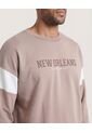 Buzo  Para Hombre Cuello Redondo Color Beige Marca Ostu #60060600 de Ostu