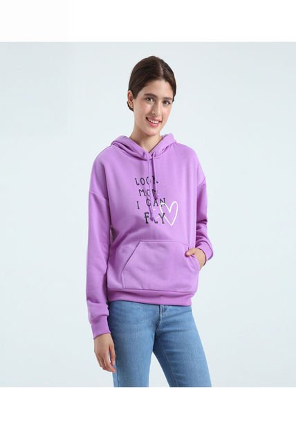 Buzo Para Mujer Hoodie Color Morado Marca Ostu #40060312