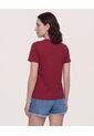Camiseta  Para Mujer Manga Corta Cuello Redondo Color Vino Marca Ostu #40092728 de Ostu